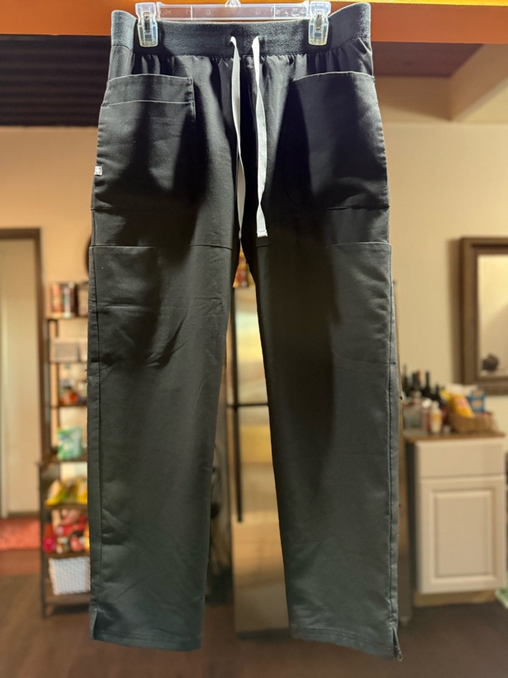 Figs Relaxed Scrub Pants Black Large Petite